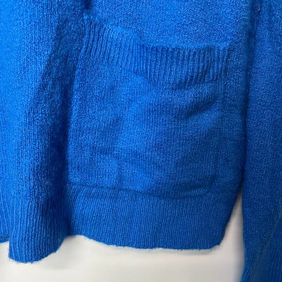 Halogen Sweater Women X Small Blue Surf Mock Neck Cozy Wool Blend - Picture 9 of 9